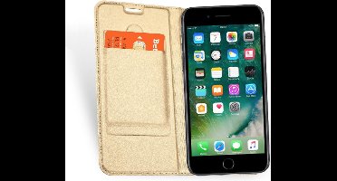 Hoesje geschikt voor Apple iPhone 7 - Kunstlederen Wallet Hoesje Goud - 360 Graden Beschermend Telefoonhoesje