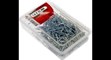 Deltafix spijkers 1,6 x 25 mm - verzinkt - verloren kop - 200 gram