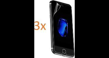 3x Screenprotector geschikt voor Apple iPhone 7 - Glas PET Folie Screen protector Transparant 0.2mm 9H (Full Screen Protector)