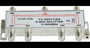 CATV-Splitter 10 dB / 5-1000 MHz - 6 Uitgangen