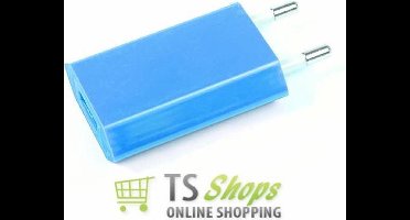 USB mini charger Reislader lader Light Blue/Licht Blauw