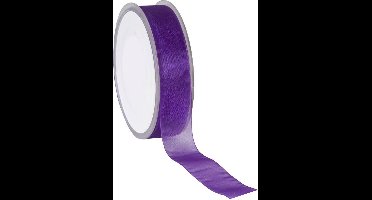 Paars Organza lint 25 mm / 50 mtr.