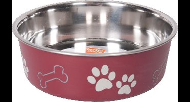 Flamingo Hondenvoerbak Bella Kena Rood - Rood - 23 x 23 x 7.5 cm