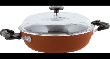 Sambonet Vintage Sauteerpan - Incl. Deksel - Aluminium - Ø28cm - Rood