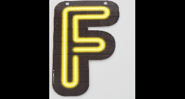 Neon letter F