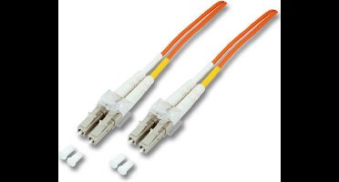 LC/LC, 50/125µ, 0.5 meter Glasvezel kabel 0,5 meter Oranje