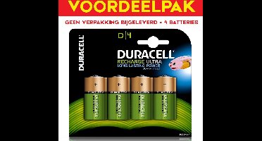 Duracell D Oplaadbare batterijen - onverpakt - 4 stuks - 3000mAh - 4-pack
