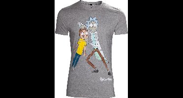 Rick & Morty - Crazy Eyes Men T-Shirt - Grey Melange - XL
