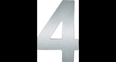 Artitec  huisnummer 4 RVS matgeborsteld 120 mm 93024