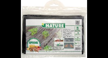 Nature - Kweekfolie voor aardappelen - 0,95 x 10m - Zwart - uv-bestendig - groeifolie