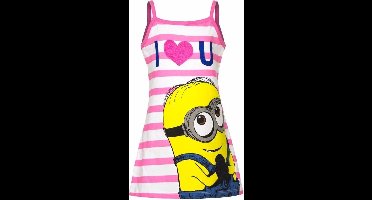 Minions jurkje wit/roze voor meisjes 98 (3 jaar)