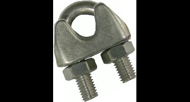 Topgear Staaldraadklem 6 mm. (Prijs per stuk)