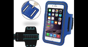 Hardloop Telefoonhouder Sportarmband Blauw - Universele Sport Armband voor Telefoon tot 5.7 inch