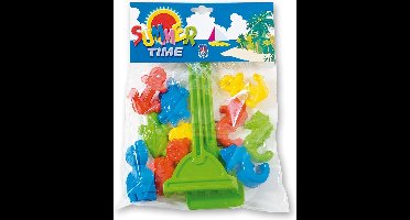 Summertime Zandbak/strand speelgoed - 12-delig - zand speelset - kunststof - strandspeeltjes