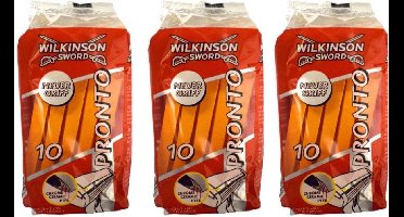 Wilkinson Pronto wegwerpscheermesjes -Voordeelset 3 pakjes a 10 stuks!!