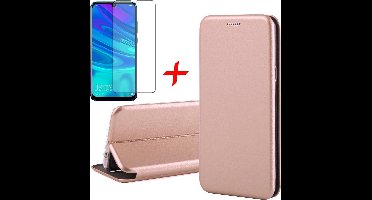 Hoesje geschikt voor Huawei P Smart (2019) - Book Case Portemonnee Roségoud + Screen Protector Tempered Glass van iCall