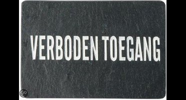 Esschert Design - Leisteen Bord 'Verboden Toegang' DP011