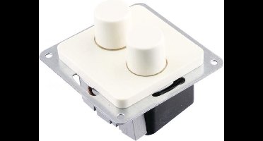 Berker M2 duodimmer - 230V verlichting en halogeen zonder trafo - 2 x 200 W - Crème