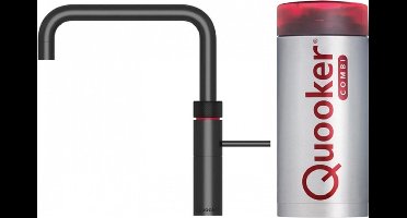 Quooker Fusion Square Kokendwaterkraan - U uitloop - COMBI - BLACK - 3 in 1