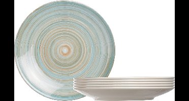 Cosy & Trendy Turbolino Plat Bord - Ø 27 cm - Blauw - Set-6