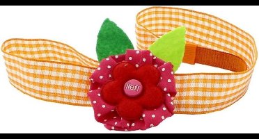 Lief Haarband Stroken Oranje Ruit Breed