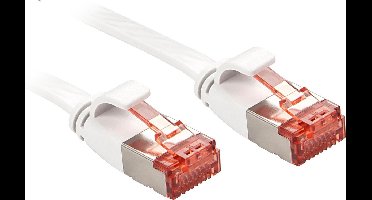 LINDY 47562 RJ45 Netwerkkabel, patchkabel CAT 6 U/FTP 2 m Wit 1 stuk(s)