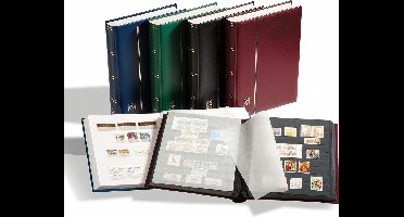 Luxe insteekalbum postzegels Comfort W 64 witte bladzijden - groene kaft