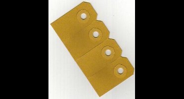 Bruine labels 70 x 140 mm, 100 stuks