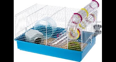 Ferplast Kooi Hamsterkooi Paula - Blauw - 46 x 29,5 x 24,5 cm