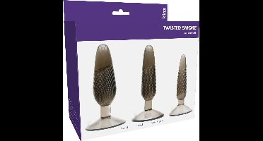 Kinx Twisted Smoke Butt Plug Set Smoke OS