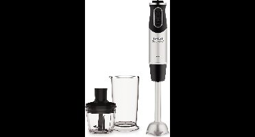 Tefal Quickchef HB6598 - Staafmixer - Inclusief Mengbeker en Hakmolen - Krachtige Prestaties - Zilver/Zwart - 1000W