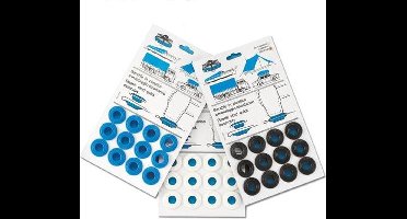 Trem blauwe kunststof Zeilogen Ø 15 mm 12 stuks