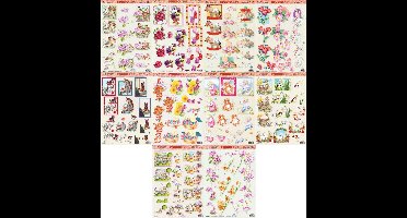 10x 3DA4 Knipvellen - Voor elk wat wils - Maak prachtige kaarten en fotoalbums