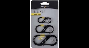 Nite Ize S-Biner Slidelock 3-Pack/Zwart LSBC-01-R6