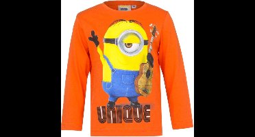 Minion shirt met lange mouw - Unique - oranje - maat 92/98 (3 jaar)