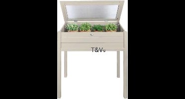 Kweekkas FSC hout op poten - Wit