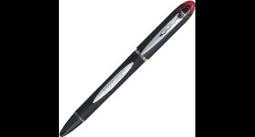Uni-ball roller Jetstream rood schrijfbreedte 045 mm medium schrift schrijfpunt 1 mm zwarte rubbe...