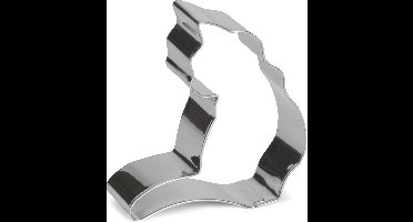 uitsteekvorm Poes 7 cm RVS zilver