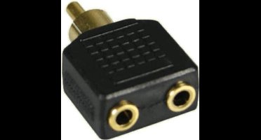 Deltaco AA-5 Verloop RCA (Male) <-> 2x 3.5mm monojack (Female)