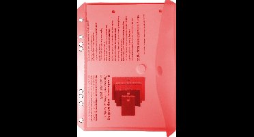 EXXO-HFP # 35046 - A5 Ringband Documententas - Rood - 1 Pak @ 10 stuks