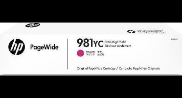 HP 981YC Extra High Yield Magenta Original PageWide Cartridge 16000pagina's Magenta inktcartridge