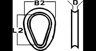 Ronstan RVS ei-kous - 6,0 mm - RF2183