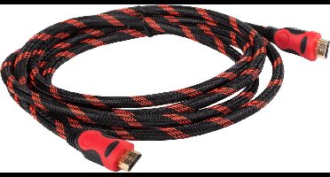 Genesis - Premium High-Speed Hdmi kabel- Geschikt voor PS4/Ps3 - 3 Meter 4K V2.0 - Zwart/Rood