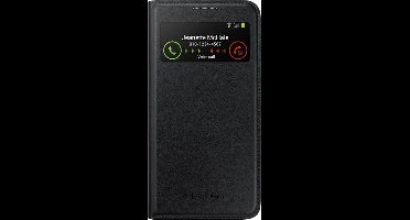 Samsung S View Cover Leder voor Samsung Galaxy S4 - Zwart