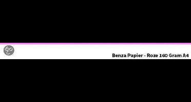 Benza printpapier hobbykarton 160 Gram A4 - Roze - 50 stuks