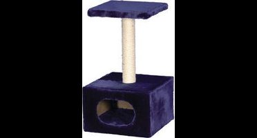 Nobby krabmeubel classic 3 pluche en sisal blauw 33 x 33 x 56 cm - 1 st