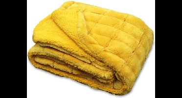 Unique Living Xavi  Fleece plaid - 130x160 cm - Golden glow