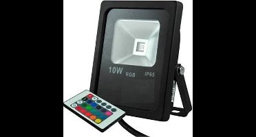 30W LED Schijnwerper RGB IP65 Outdoor - Dimbaar Remote - Zwart