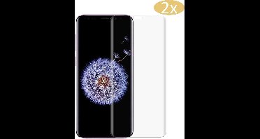 2x Screenprotector geschikt voor Samsung Galaxy S9 Plus - Volledig Dekkend Full Coverage Screen Protector - van iCall