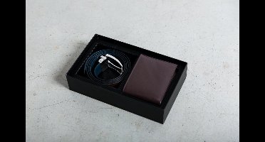 Geschenkset Omkeerbare Riem (Zwart/Bruin) en Portemonnee (Bruin)